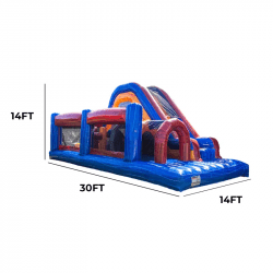 XJUMPObstacleCourseBounceHousewithSlidewithBlower202 1 30' XJUMP Obstacle Course